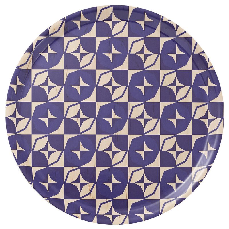 Tray Bistronome Blue Ø38 Wood / 100% birch, , hi-res image number 0