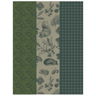 Tea towel Dans les bois Tryptique Green 60x80 100% cotton, , hi-res image number 1