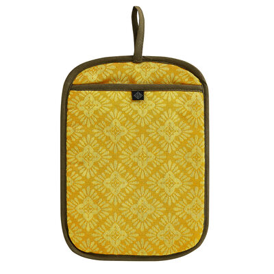 Pot mitt Mumbai Yellow 27x20 100% cotton