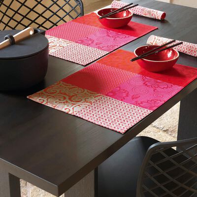 Coated placemat Fleurs de Kyoto Cotton,  Coated placemat Fleurs de Kyoto Cotton