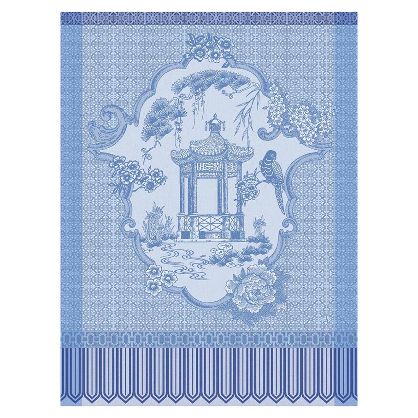 Tea towel Promenade Imp&eacute;riale Blue 60x80 100% cotton, , hi-res image number 0