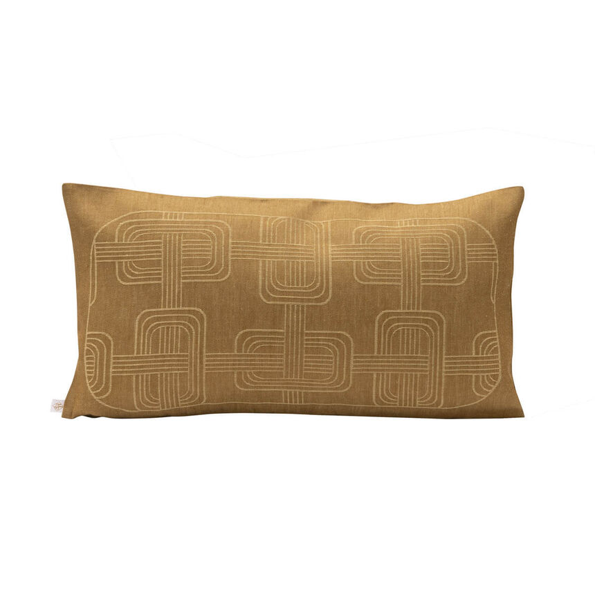 Cushion cover H&ocirc;tel particulier Brown 50x50 100% linen, , hi-res image number 2