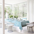 Tablecloth Jardin d'Eden Blue 175x175 100% cotton, , hi-res image number 0