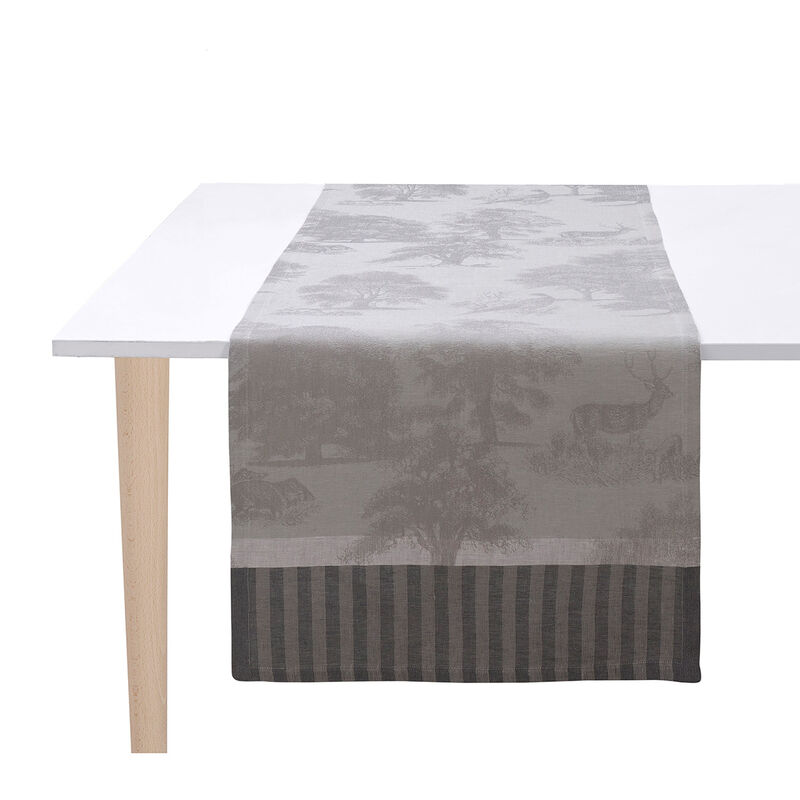 Runner Souveraine Silver 50x150 100% linen, , hi-res image number 0