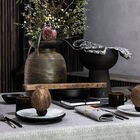 Tablecloth Empreintes Black 150x150 100% cotton, , hi-res image number 0
