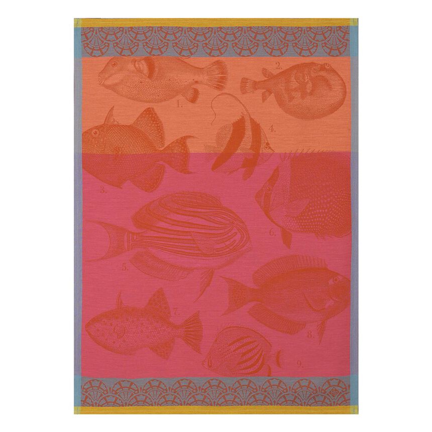 Tea towel Moorea Coral 60x80 100% cotton, , hi-res image number 0