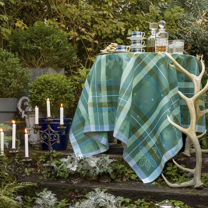 Tablecloth Hiver en Ecosse Land 175x175 100% cotton, , hi-res image number 0