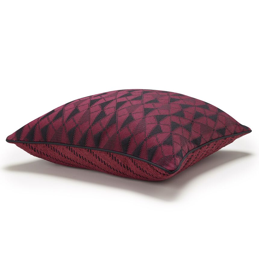 Cushion cover Prisme Plum 50x50 93% Cotton/ 7% Polyester, , hi-res image number 0