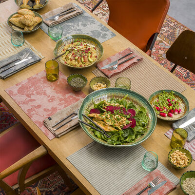 Coated placemat Casual Ethnique 100% linen, acrylic coating