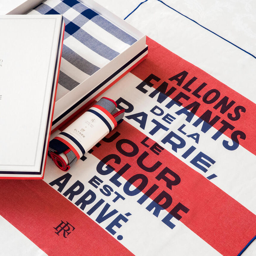 Tea towel Elys&eacute;e Patrie Tricolor 60x80 100% cotton, , hi-res image number 2