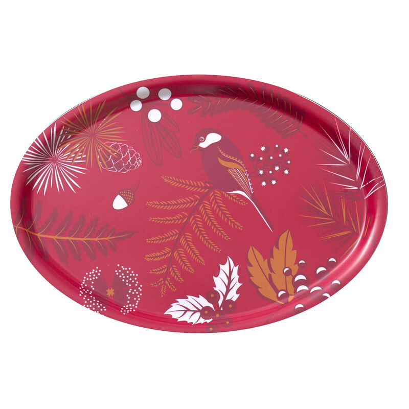 Tray Po&eacute;sie d'hiver Red 29x20 100% birch, , hi-res image number 0