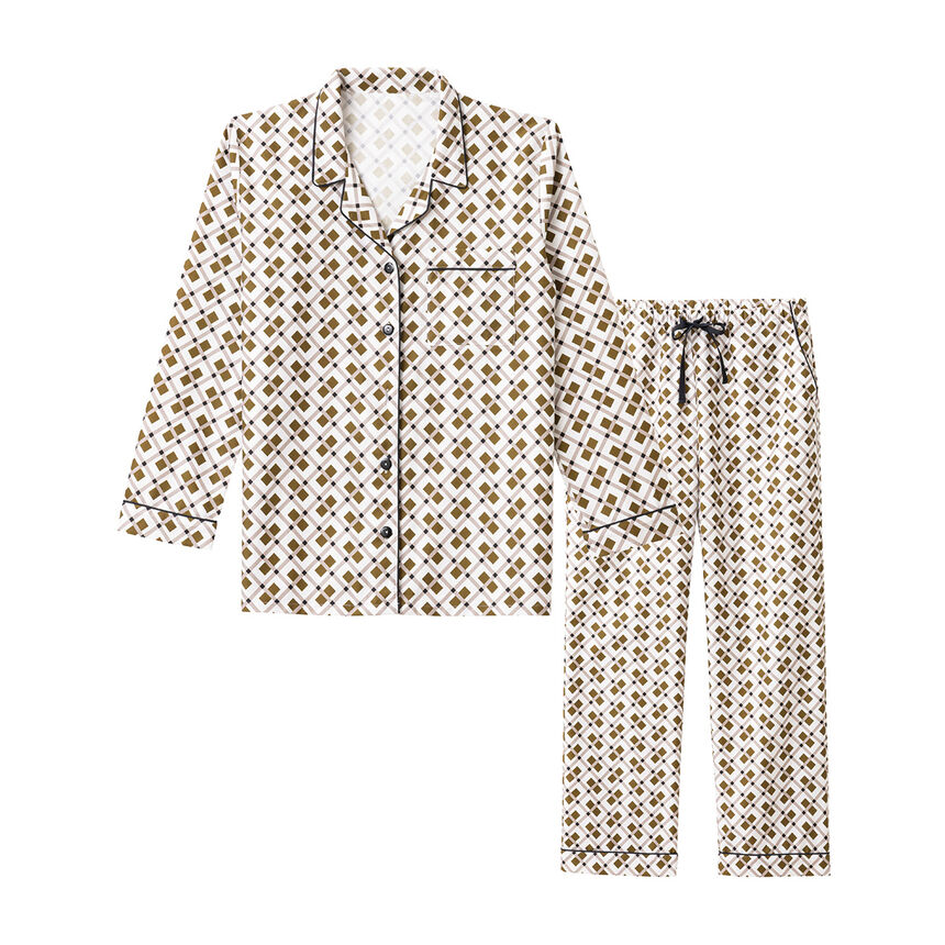 Pajamas Savile row Square Beige L 100% cotton, , hi-res image number 2