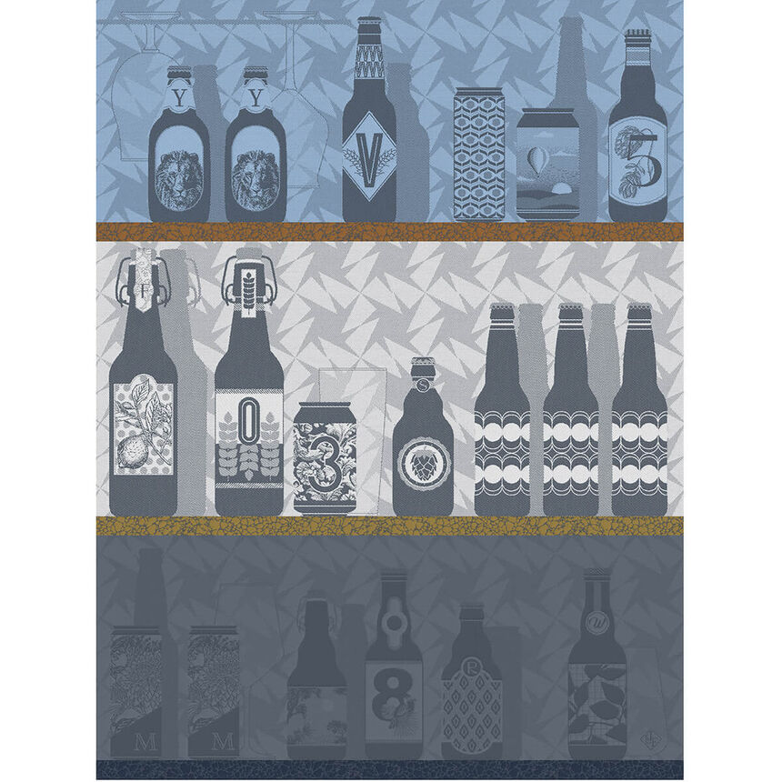Tea towel N&eacute;o Brasseurs Grey 60x80 100% cotton, , hi-res image number 0