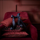 Cushion cover Ottomane Fresque Burgundy 50x50 100% linen, , hi-res image number 0