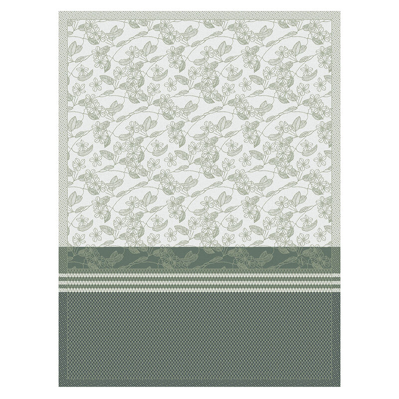 Tea towel Essentiel Gravure Green 60x80 100% cotton, , hi-res image number 0