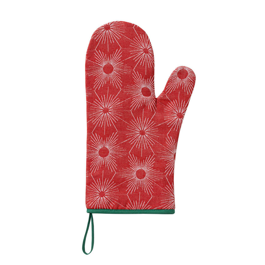 Oven gauntlet Sous les &eacute;toiles Red Unique size 100% cotton, , hi-res image number 1