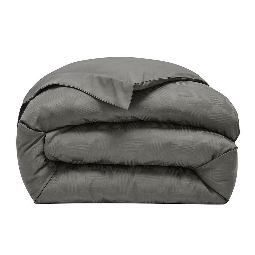Duvet cover Palacio Dark grey 135X200 100% cotton, , hi-res image number 0