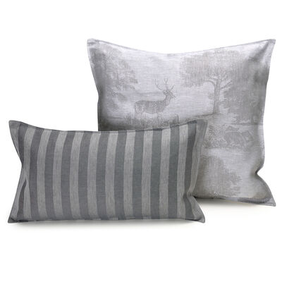 Cushion cover Souveraine  Silver 50x30 100% linen