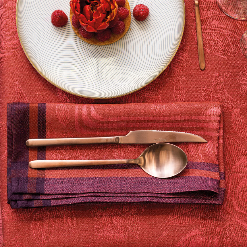 Napkin Romance Red 50x50 100% linen, , hi-res image number 0