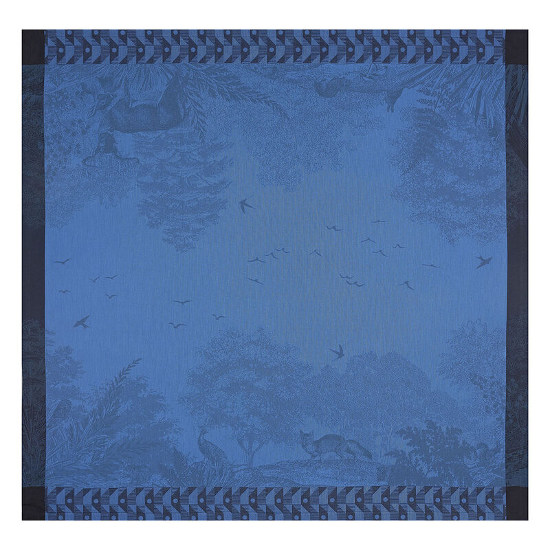 Tablecloth For&ecirc;t enchant&eacute;e Blue 175x175 100% cotton, , hi-res image number 4