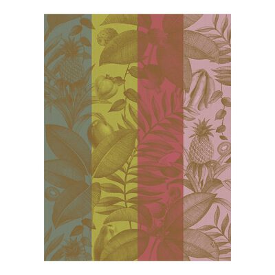 Tea towel Fruits exotiques Pink 60x80 100% cotton,  Tea towel Fruits exotiques Pink 60x80 100% cotton