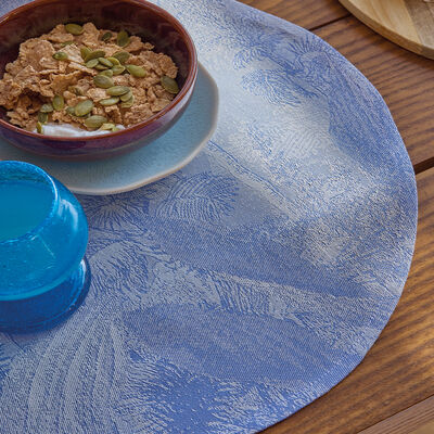 Coated placemat round Sinharâja Coated Cotton