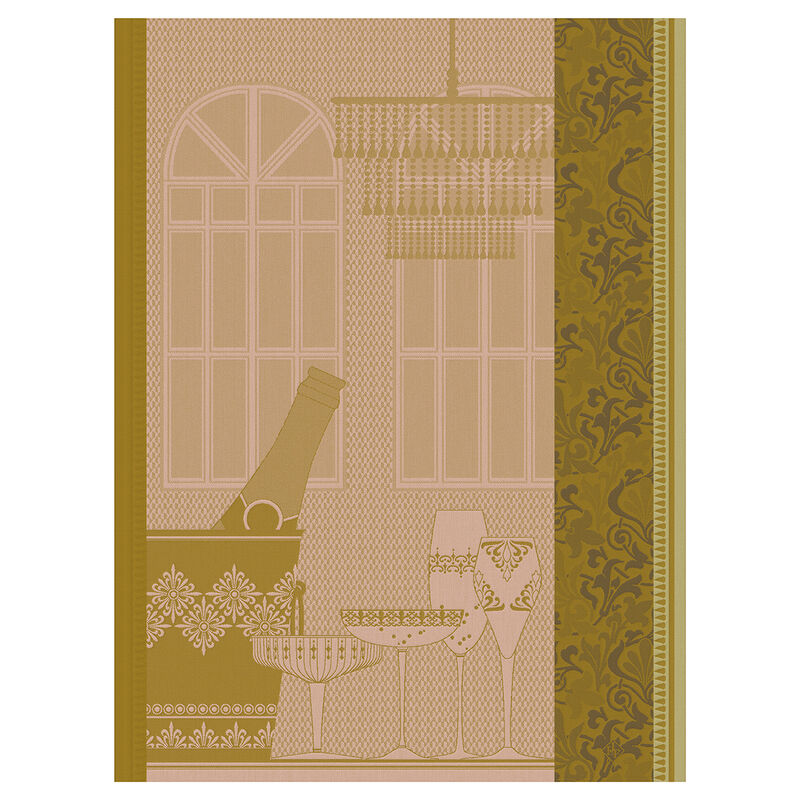 Tea towel Ambiance Bulle Grapefruit 60x80 100% cotton, , hi-res image number 0