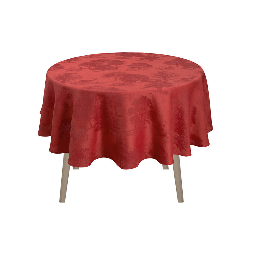 Tablecloth Souveraine  Red &Oslash;175 100% linen, , hi-res image number 3