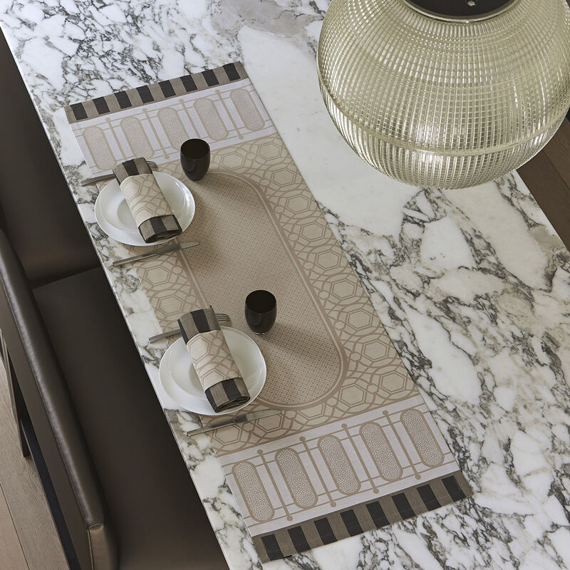 Runner Palais Royal Stone 50x150 100% cotton, , hi-res image number 0
