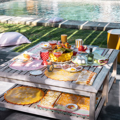 Coated Round placemat Alegria Cotton