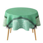 Tablecloth Escapade Tropicale Green 120x120 100% linen, , hi-res image number 3