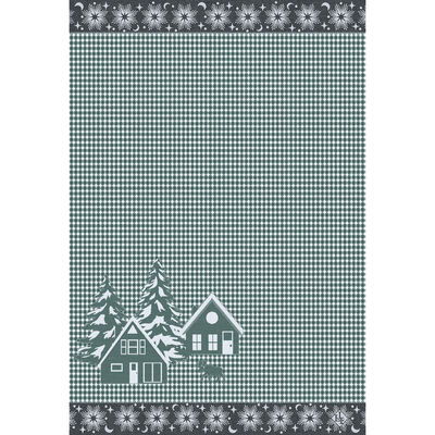 Hand towel Sous les &eacute;toiles Green 54x38 100% cotton