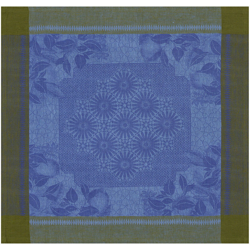 Napkin Jardin d'orient Blue 58x58 100% linen, , hi-res image number 0