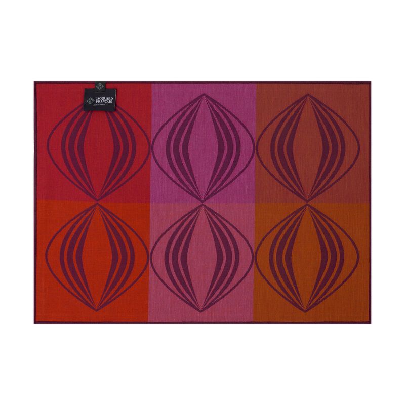 Placemat Kaléidoscope Vision purple 50x36 100% cotton, , hi-res image number 0