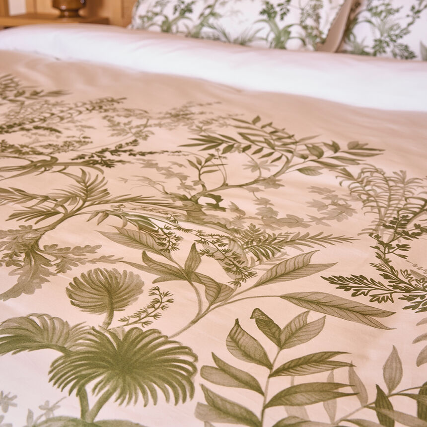 Duvet cover Jardin d'Eden Green 155X220 100% cotton, , hi-res image number 4