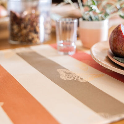 Coated tablecloth Bal des papillons Coated Cotton,  Coated tablecloth Bal des papillons Coated Cotton