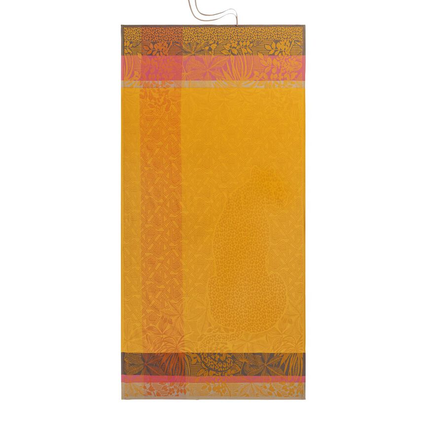 Beach towel Carioca Yellow 100x200 100% cotton, , hi-res image number 1