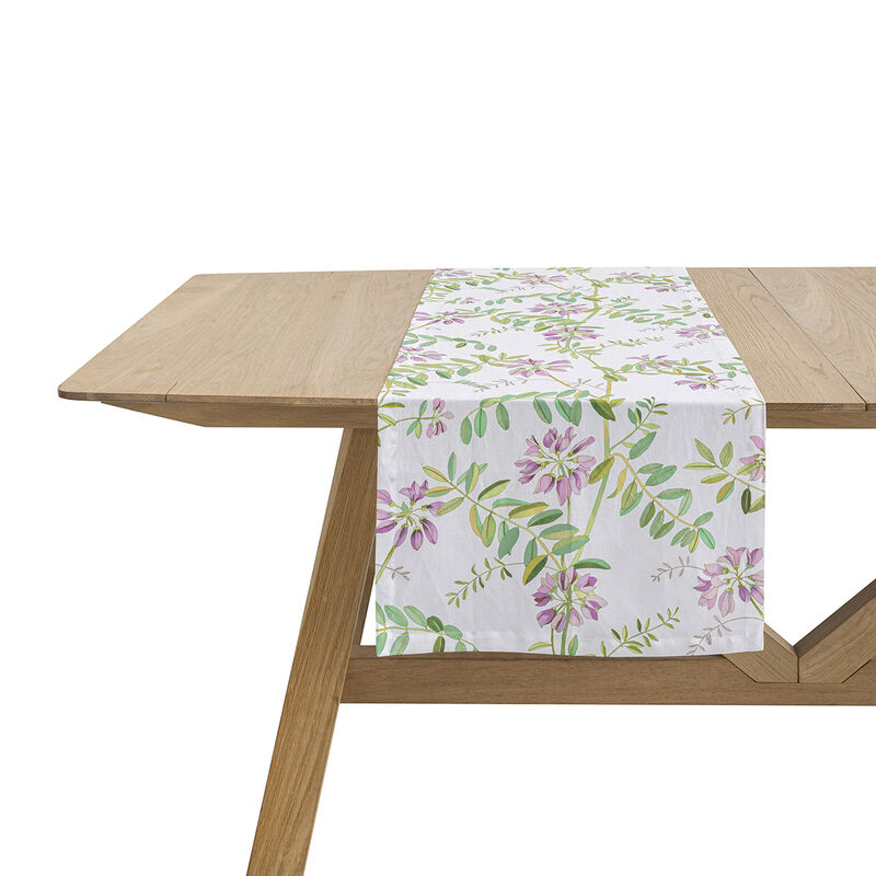 Runner Pois de senteur Pink 50x150 50% cotton - 50 % linen, , hi-res image number 1