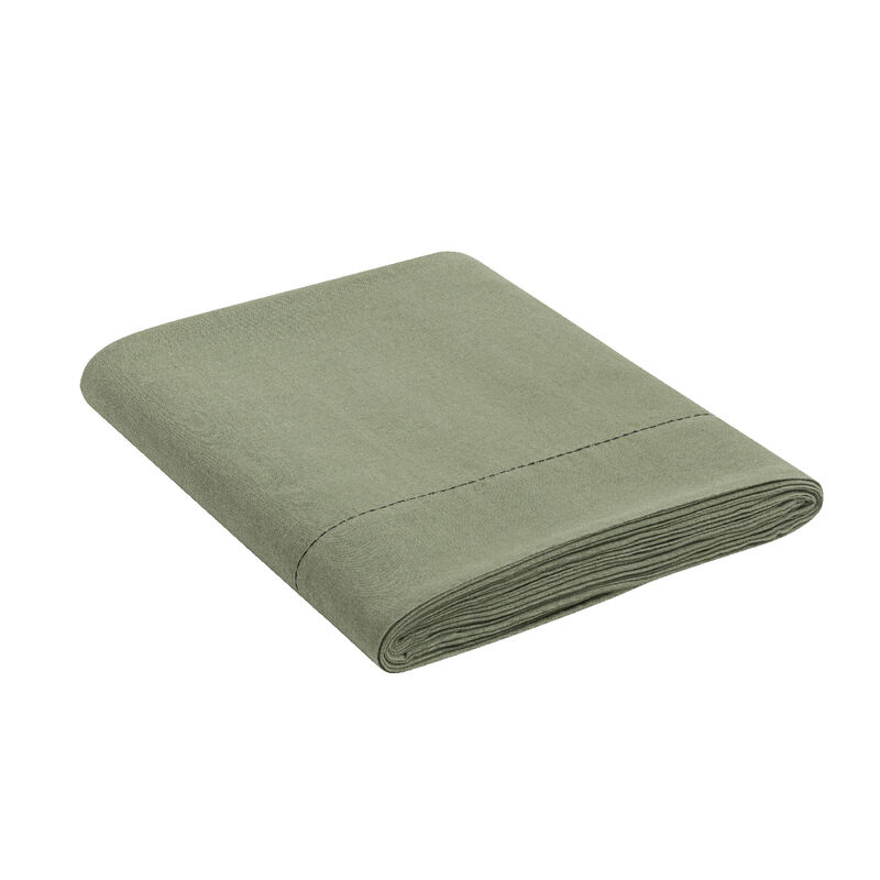 Flat sheet Nuances Green 190X290 50% cotton - 50 % linen, , hi-res image number 0