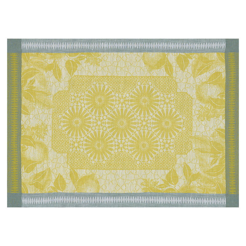Placemat Jardin d'orient Yellow 50x36 100% linen, , hi-res