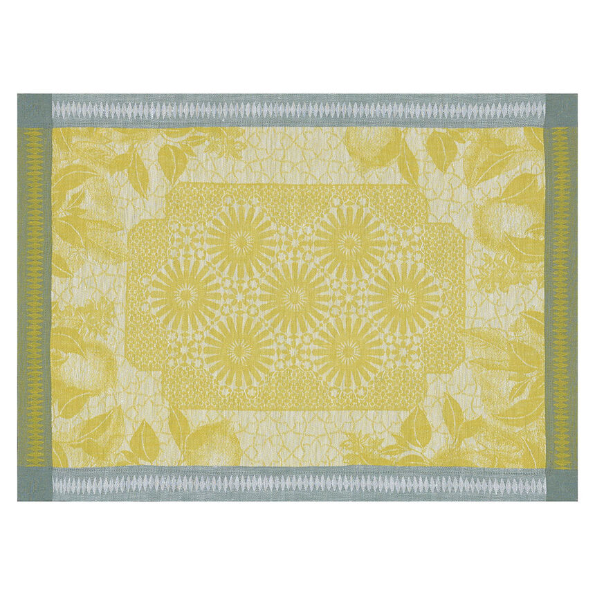 Placemat Jardin d'orient Yellow 50x36 100% linen, , hi-res image number 0