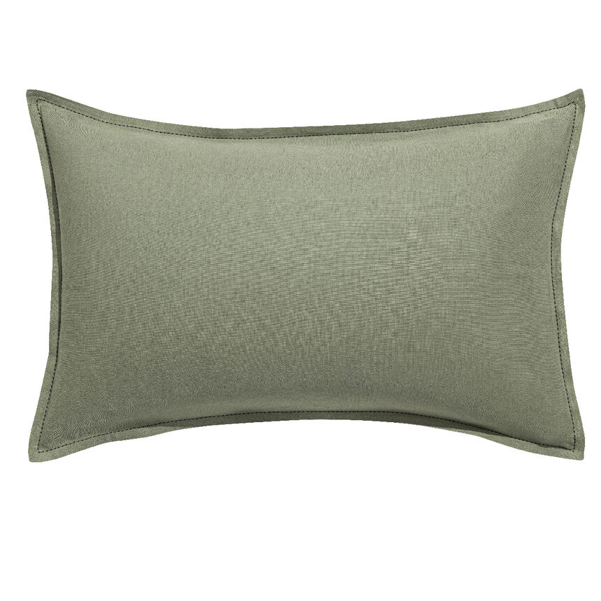 Pillowcase Nuances Green 50X75 50% cotton - 50 % linen, , hi-res image number 1