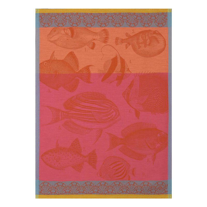 Tea towel Moorea Coral 60x80 100% cotton, , hi-res image number 0