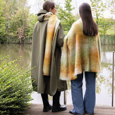 Poncho H&ocirc;tel particulier Mohair x Brun de Vian-Tiran