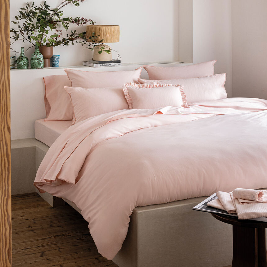 Duvet cover Eclat Pink 135X200 100% cotton, , hi-res image number 0