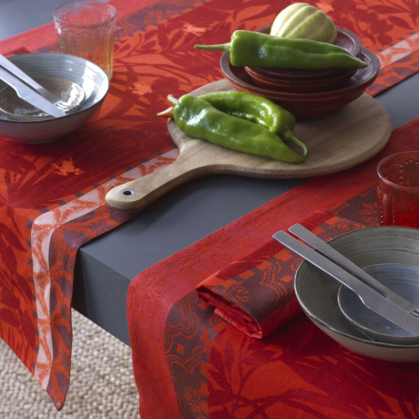 Coated Runner Bahia Red 50x150 Cotton / 1% Poliestere, , hi-res image number 0