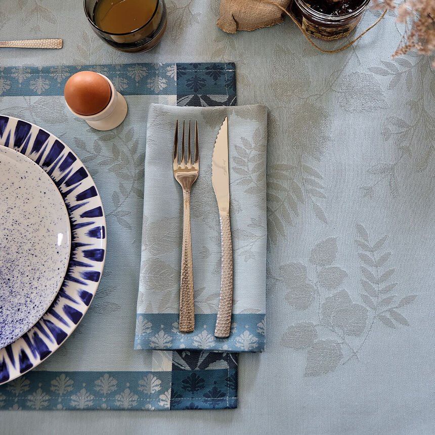 Napkin Manor lane Blue 50x50 100% cotton, , hi-res image number 0
