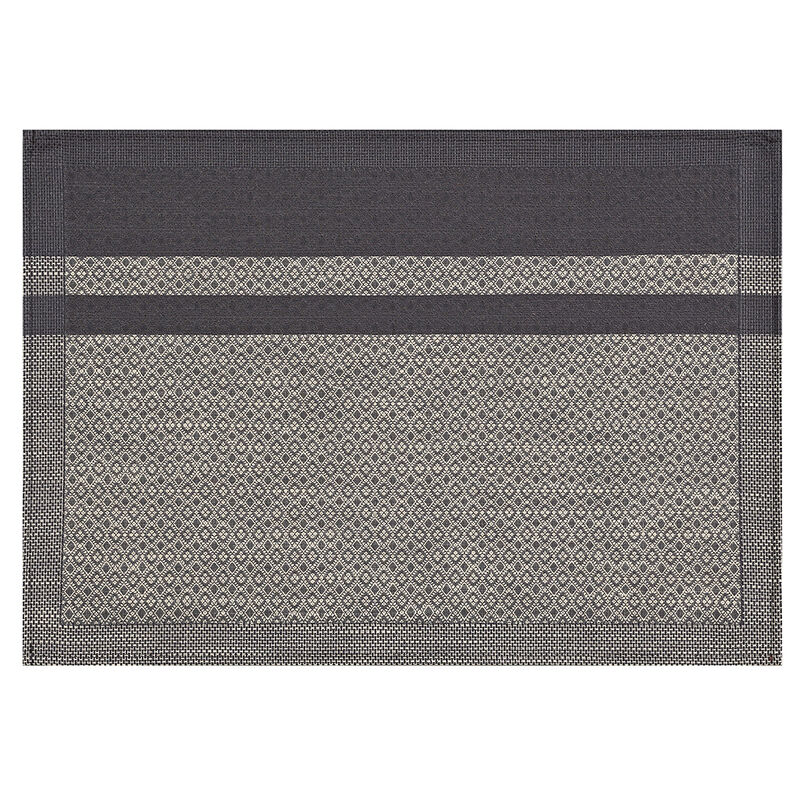 Coated placemat Slow Life Cannage Carbon 50x36 89% cotton / 11% linen, , hi-res image number 1