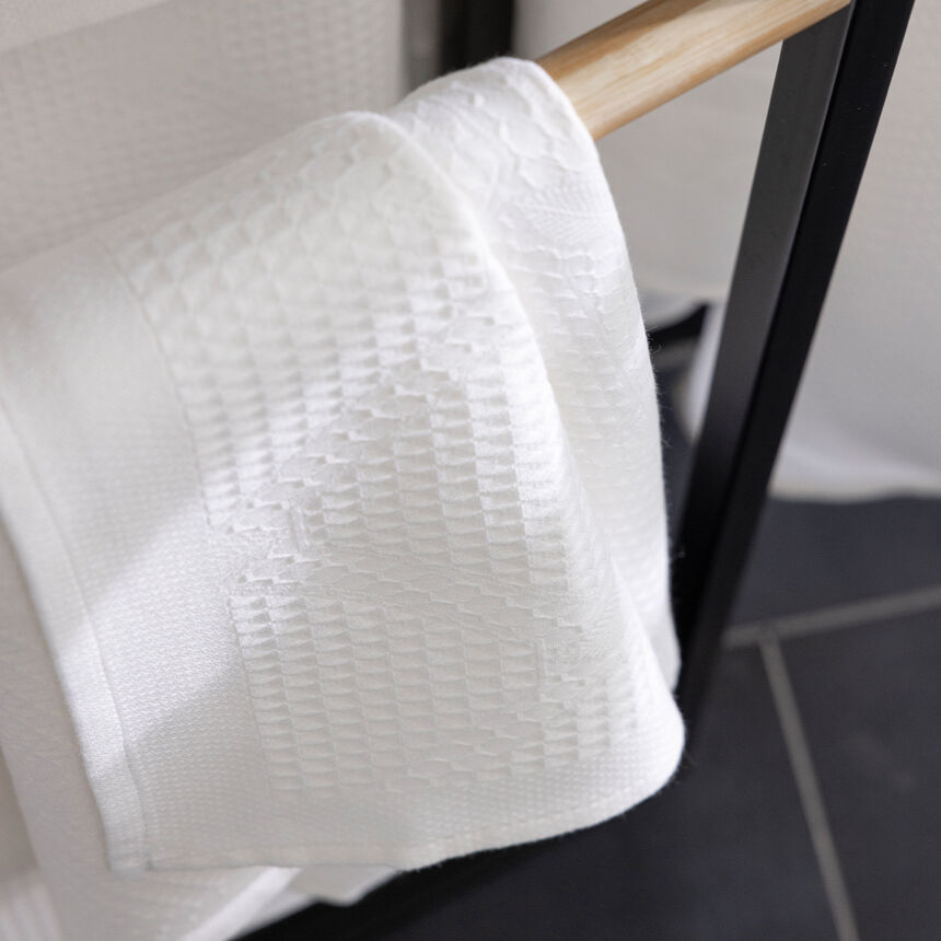 Hand towel Pois de senteur White 50x100 100% cotton, , hi-res image number 0