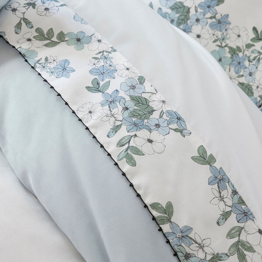 Flat sheet Manuka Blue 190X290 100% cotton, , hi-res image number 1